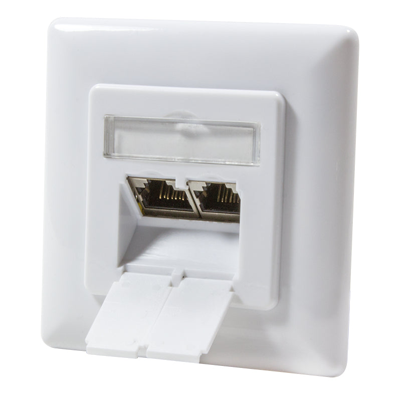 LogiLink NP0125 prise de courant RJ-45 Métallique, Blanc