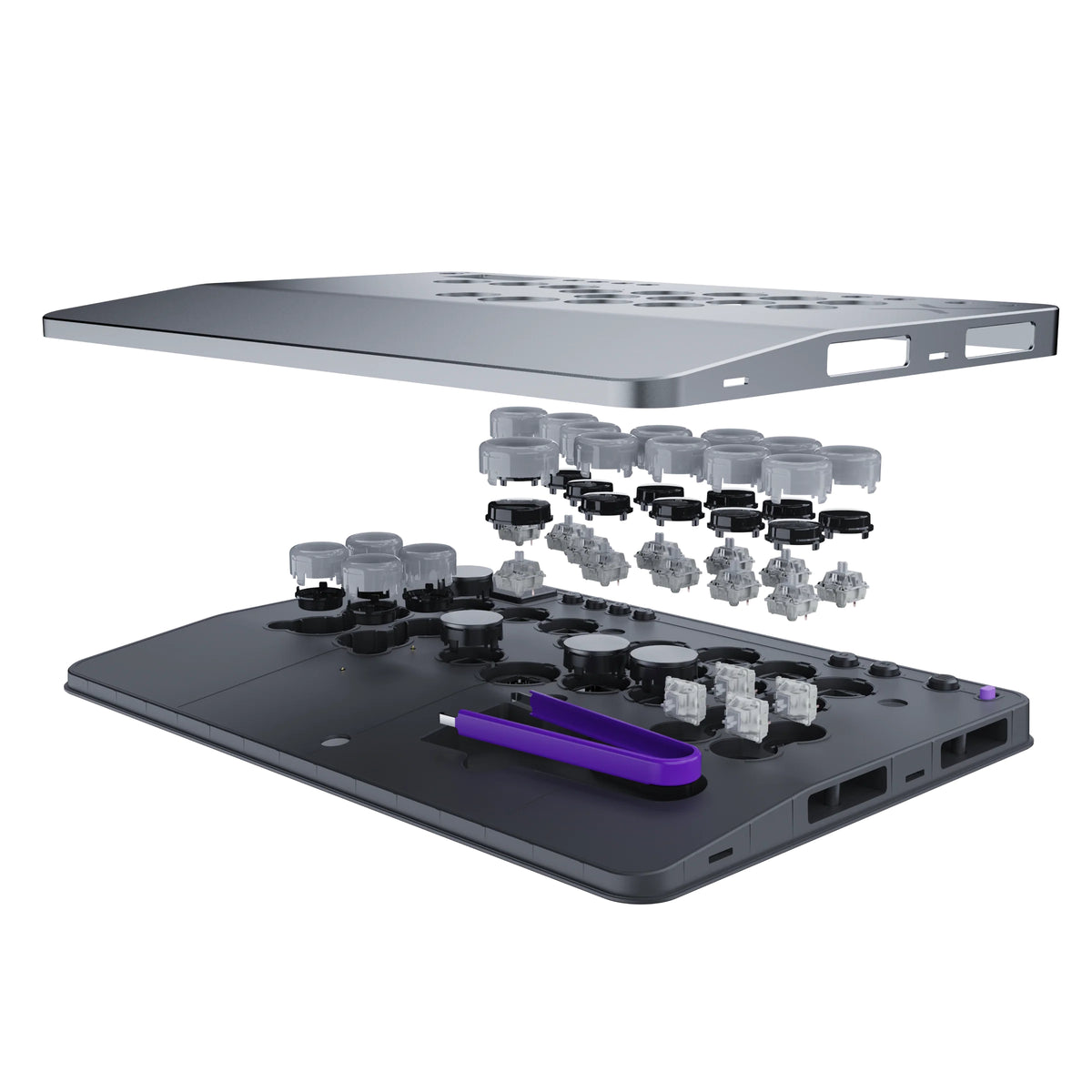 Turtle Beach Victrix Pro KO sans levier Fight stick Gris Édition. Sous licence officielle PS avec boutons Cherry MX Spee