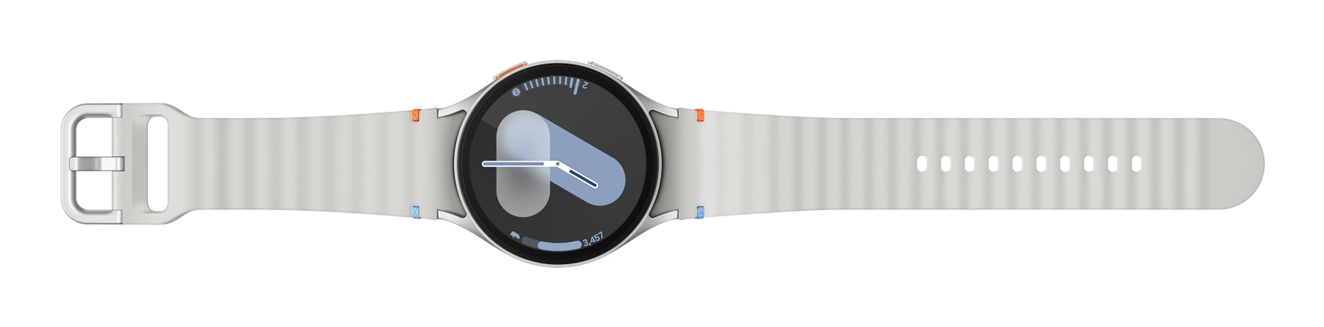 Samsung Samsung Galaxy Watch7 3,81 cm (1.5") AMOLED 44 mm Numérique 480 x 480 pixels Écran tactile 4G Argent Wifi GPS (satellite)
