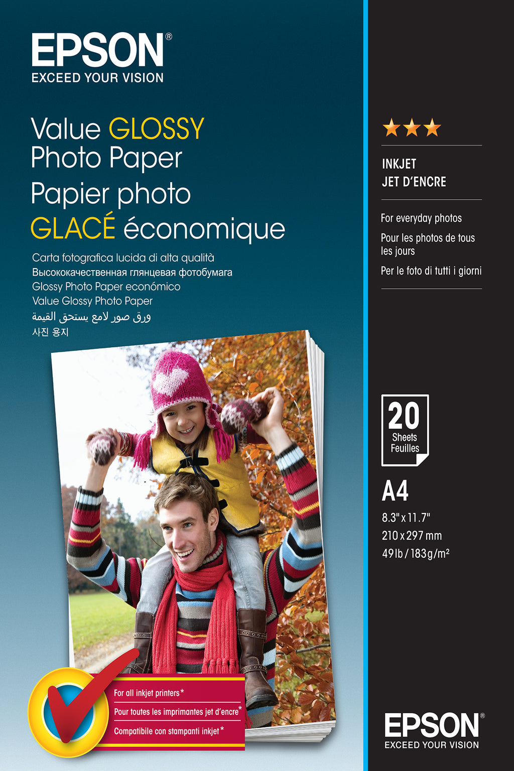 Epson Value Glossy Photo Paper - A4 - 20 Feuilles