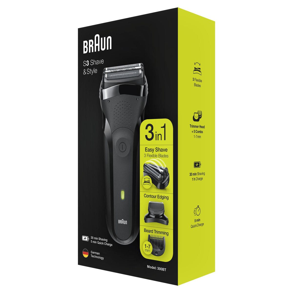 Braun Series 3 81702941 rasoir pour homme Rasoir à grille Tondeuse Noir