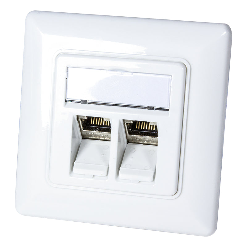 LogiLink NK4020 prise de courant 2 x RJ-45 Blanc