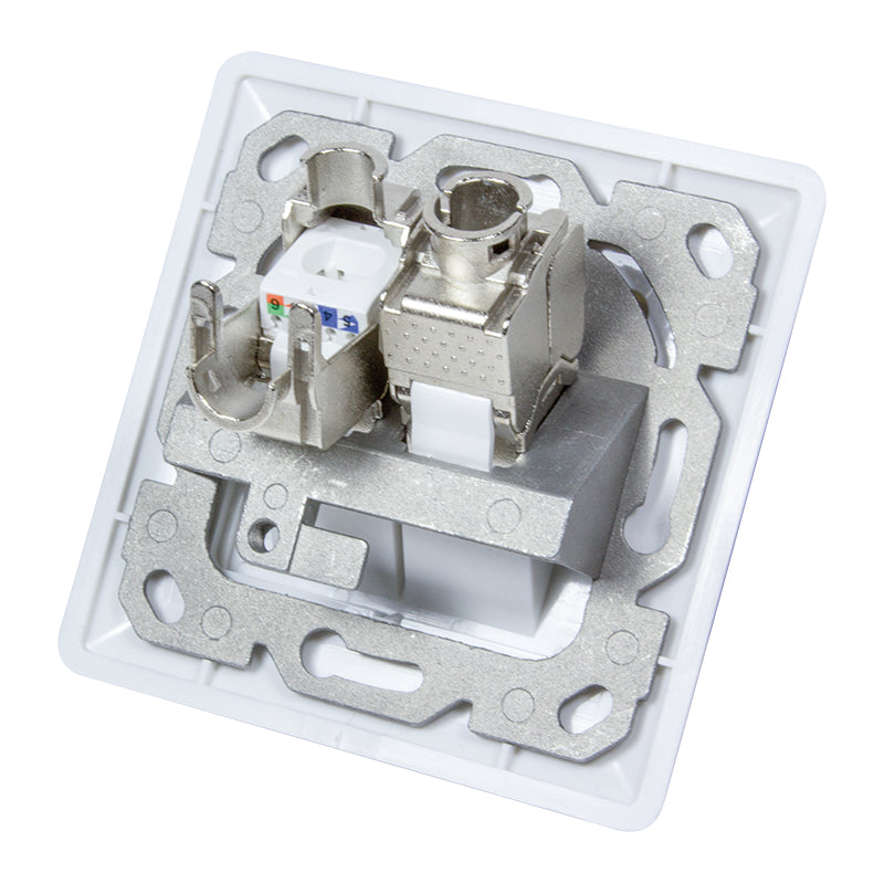LogiLink NK4020 prise de courant 2 x RJ-45 Blanc