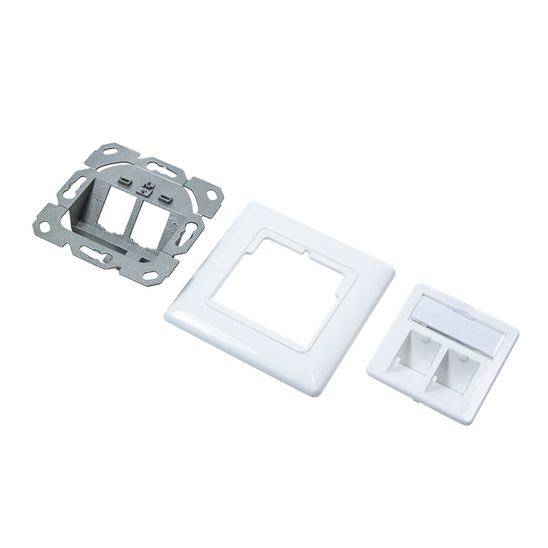 LogiLink NK4020 prise de courant 2 x RJ-45 Blanc