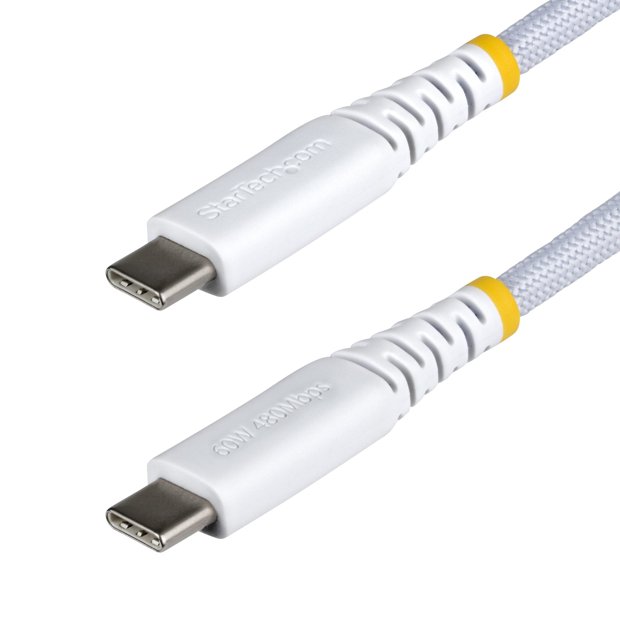 StarTech.com USB2CC2MNCBRWH câble USB USB 2.0 2 m USB C 0,48 Gbit/s 60 W Blanc
