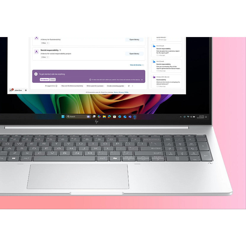 HP EliteBook 8 EB8G1a16AI Ordinateur Portable 16" WUXGA AMD Ryzen AI 5 340 16 Go DDR5 512 Go SSD Windows 11 Pro Argent