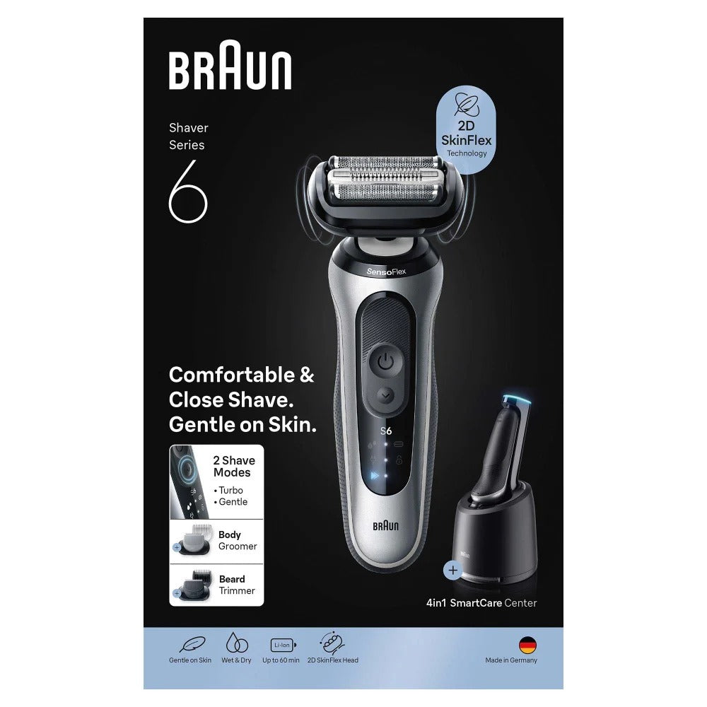 Braun Series 6 62-S7650cc Rasoir à grille Tondeuse Argent
