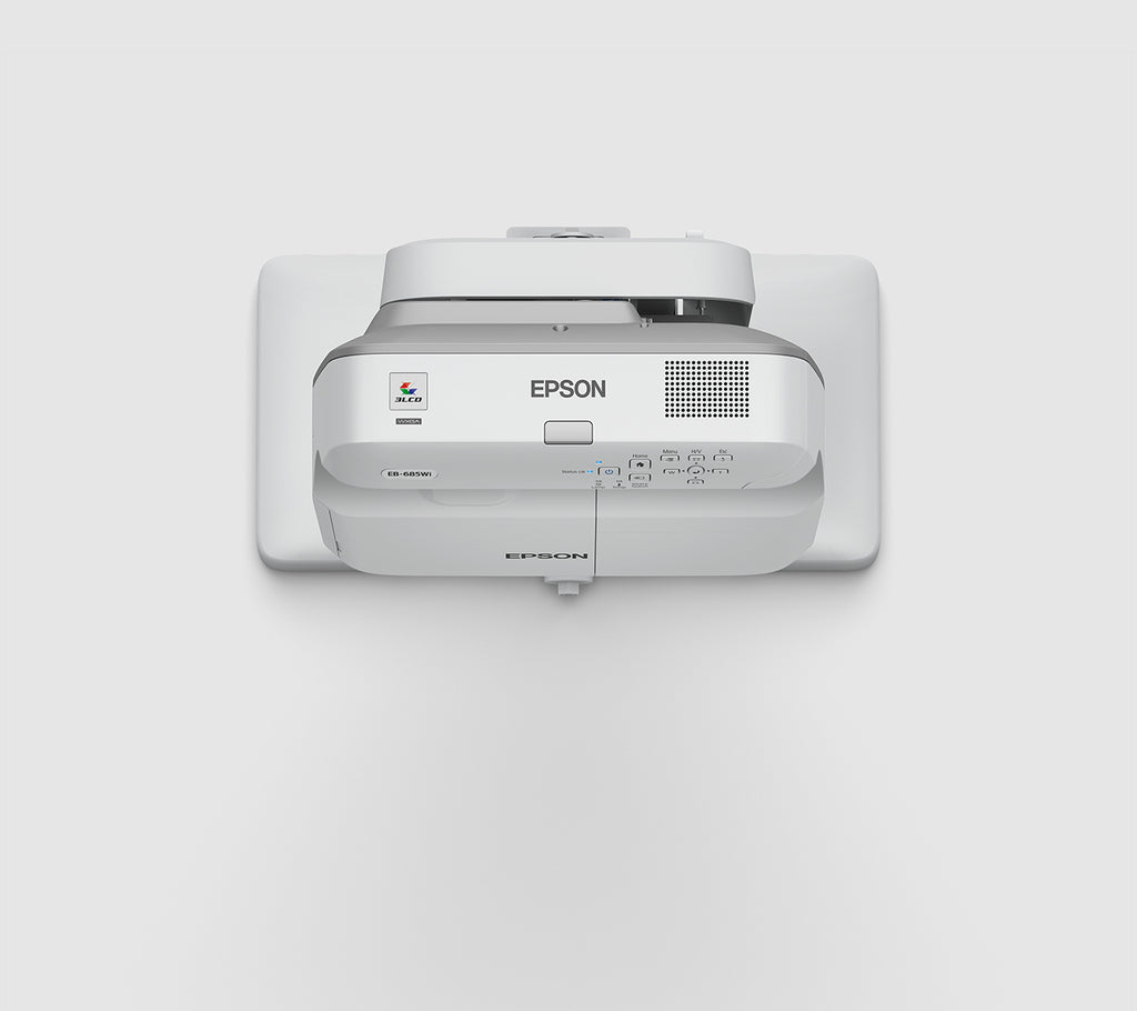 Epson EB-685W Projecteur à focale ultra courte 3500 ANSI lumens 3LCD WXGA (1280x800) Blanc, Gris