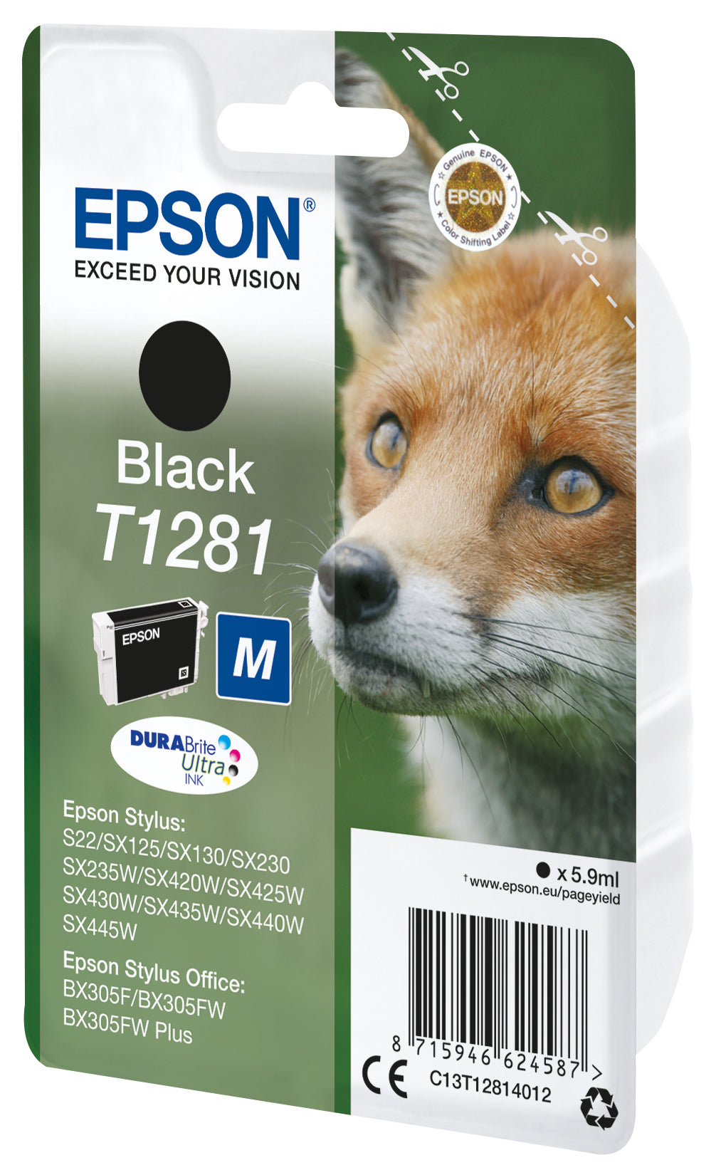 Epson Fox Encre noire DURABrite Ultra Renard T1281