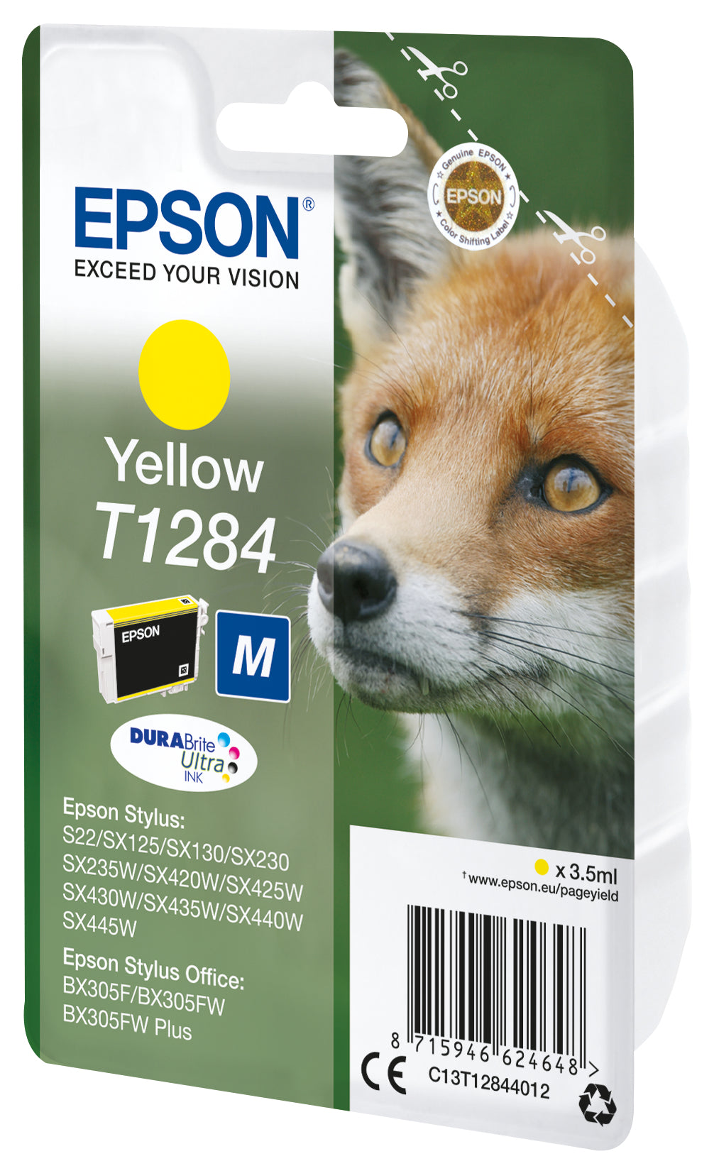 Epson Fox Encre jaune DURABrite Ultra Renard T1284