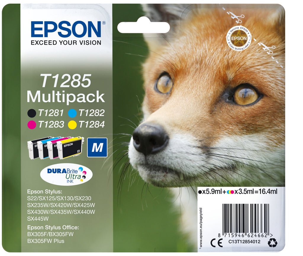 Epson Fox Encre DURABrite Ultra multipack 4 couleurs Renard T1285