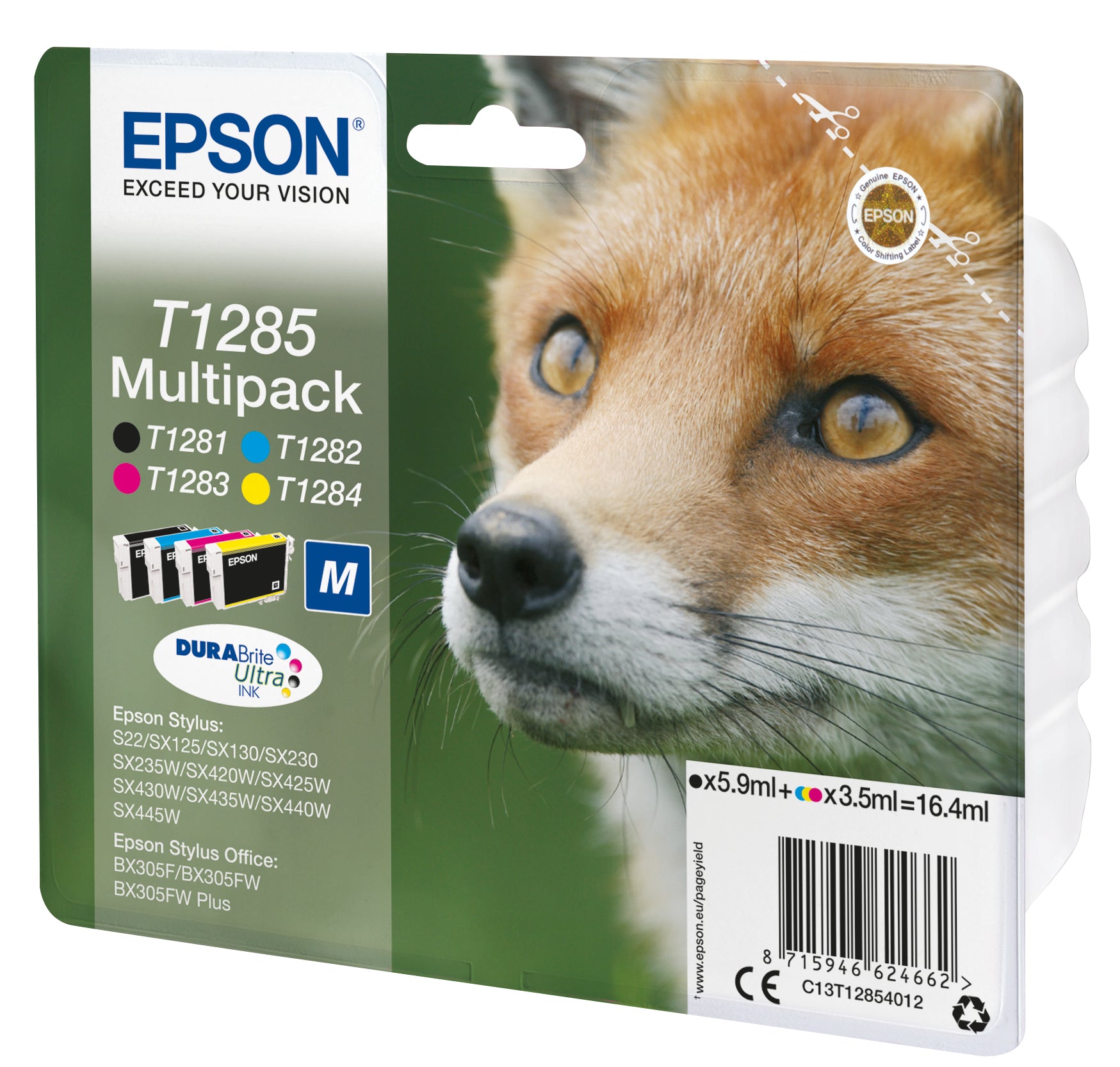 Epson Fox Multipack "Renard" (T1285) - Encre DURABrite Ultra N, C, M, J
