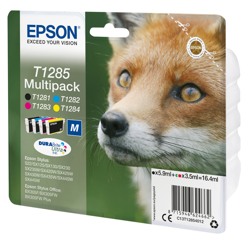 Epson Fox Encre DURABrite Ultra multipack 4 couleurs Renard T1285