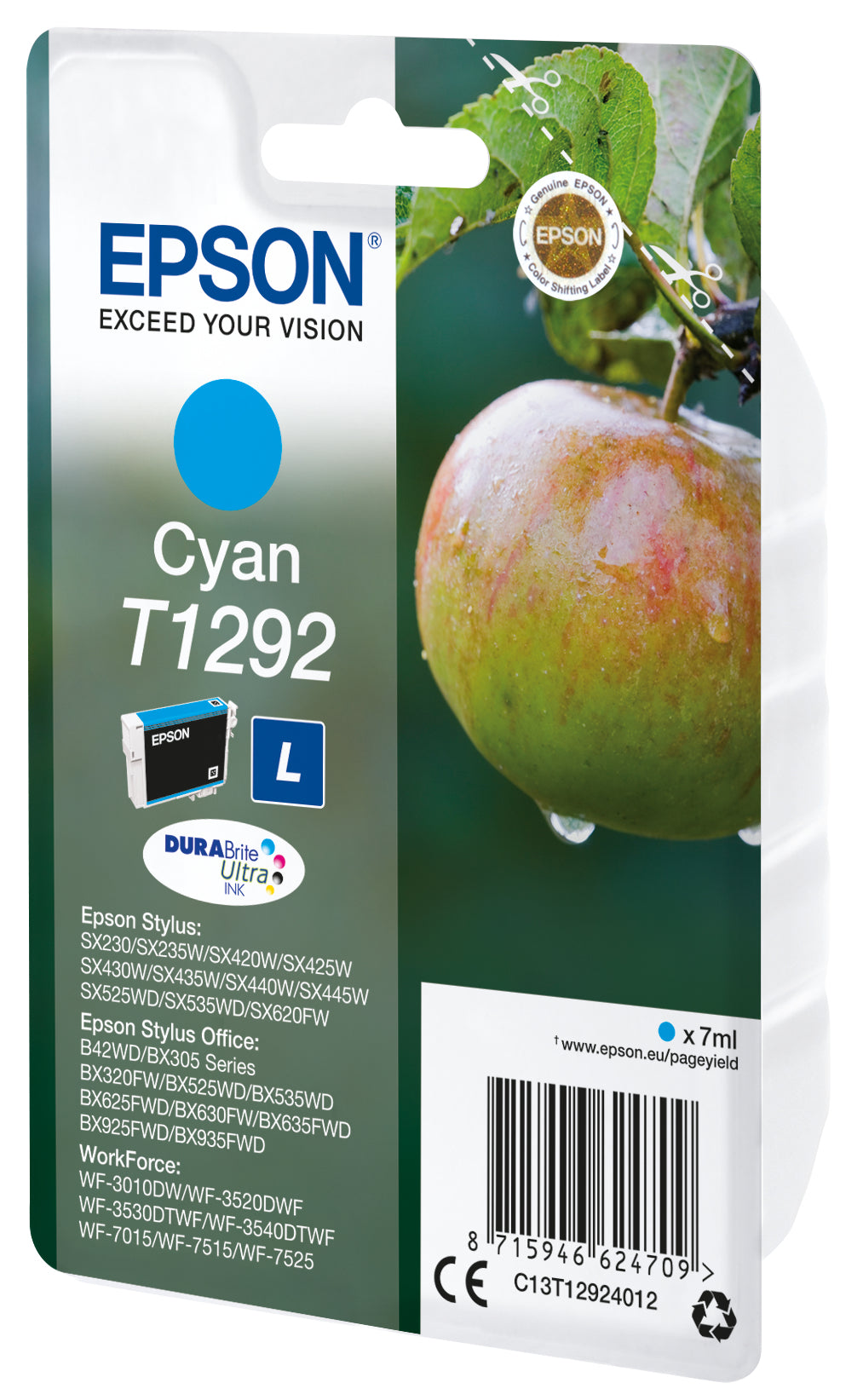 Epson Encre cyan DURABrite Ultra Pomme T1292