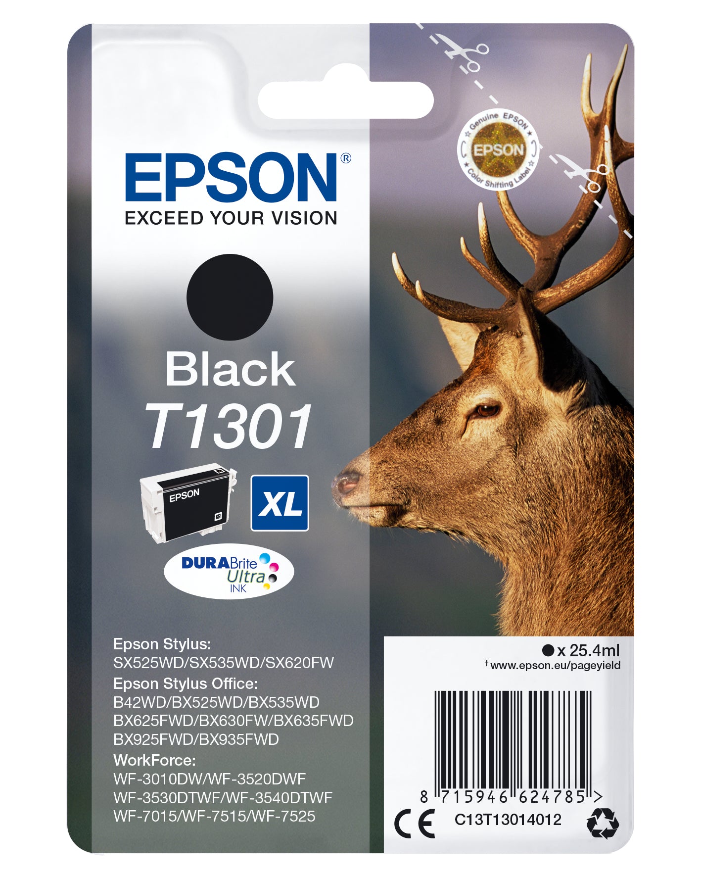 Epson Stag Encre noire DURABrite Ultra Cerf T1301
