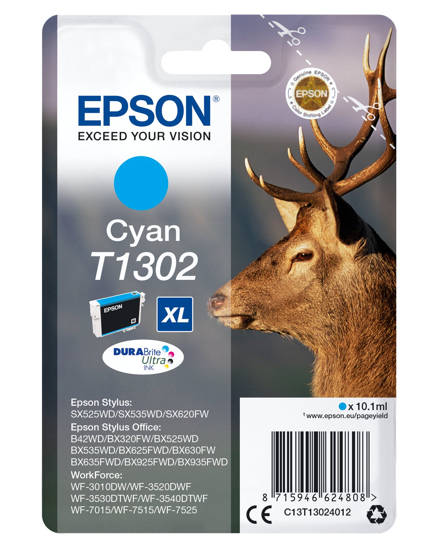 Epson Stag Encre cyan DURABrite Ultra Cerf T1302