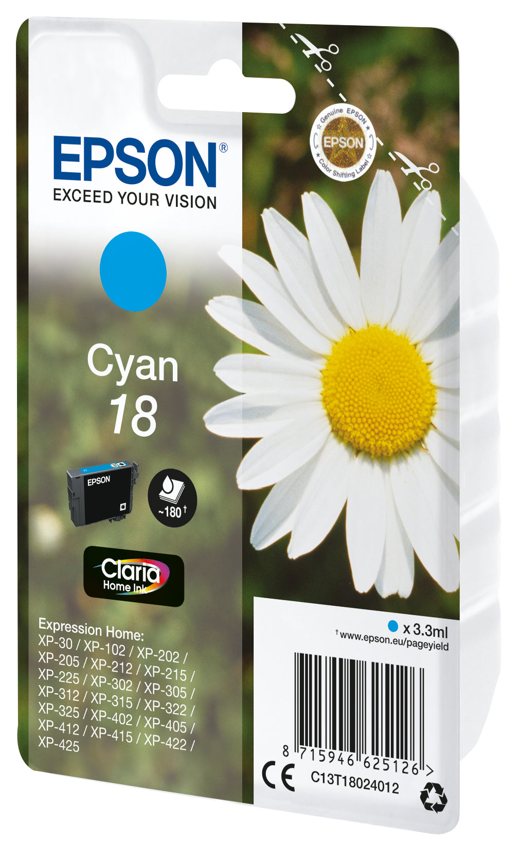 Epson Daisy Cartouche "Pâquerette" 18 - Encre Claria Home C