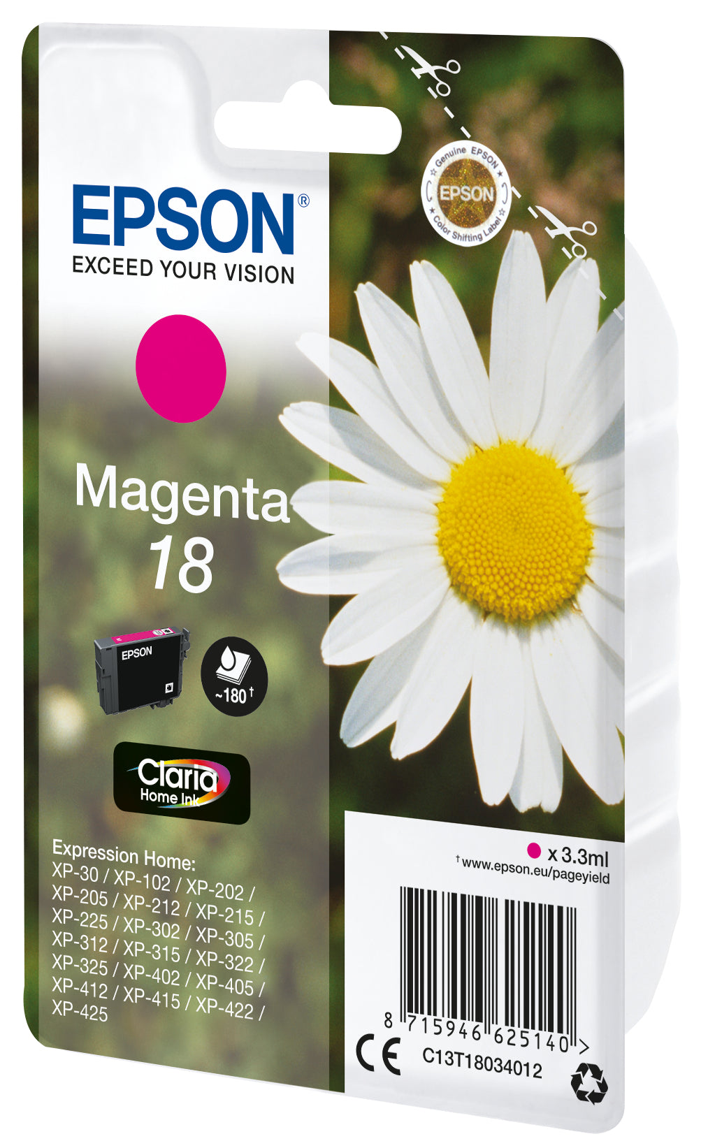 Epson Daisy Cartouche "Pâquerette" 18 - Encre Claria Home M