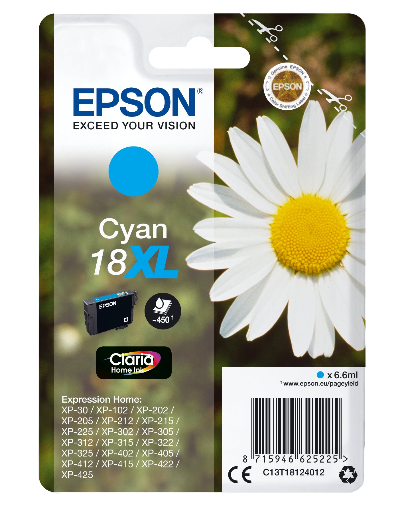 Epson Daisy Cartouche "Pâquerette" 18XL - Encre Claria Home C