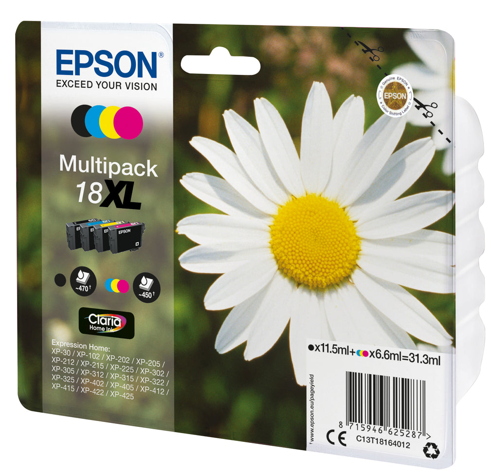 Epson Daisy Multipack "Pâquerette" 18XL - Encre Claria Home N,C,M,J