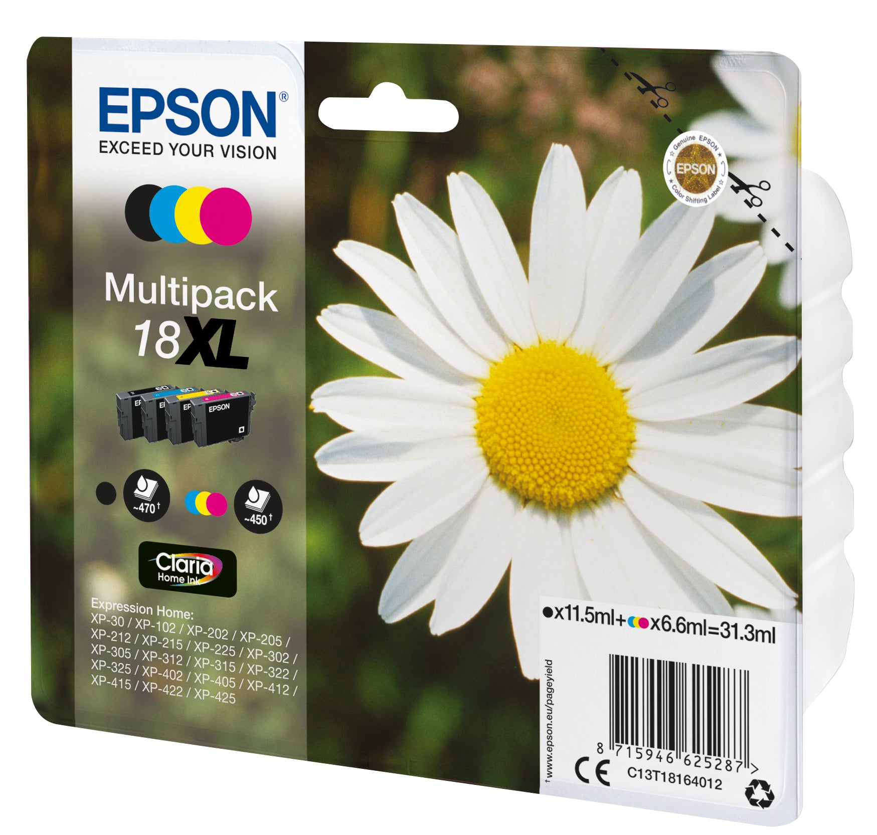 Epson Daisy Multipack "Pâquerette" 18XL - Encre Claria Home N,C,M,J