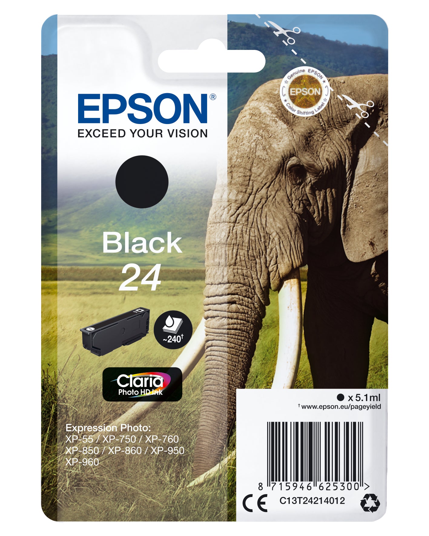 Epson Elephant Cartouche "Eléphant" - Encre Claria Photo HD N