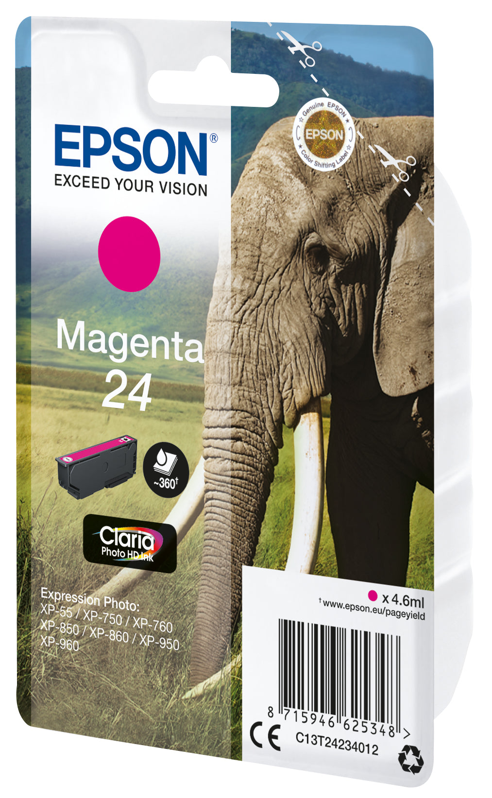 Epson Elephant Cartouche "Eléphant" - Encre Claria Photo HD M