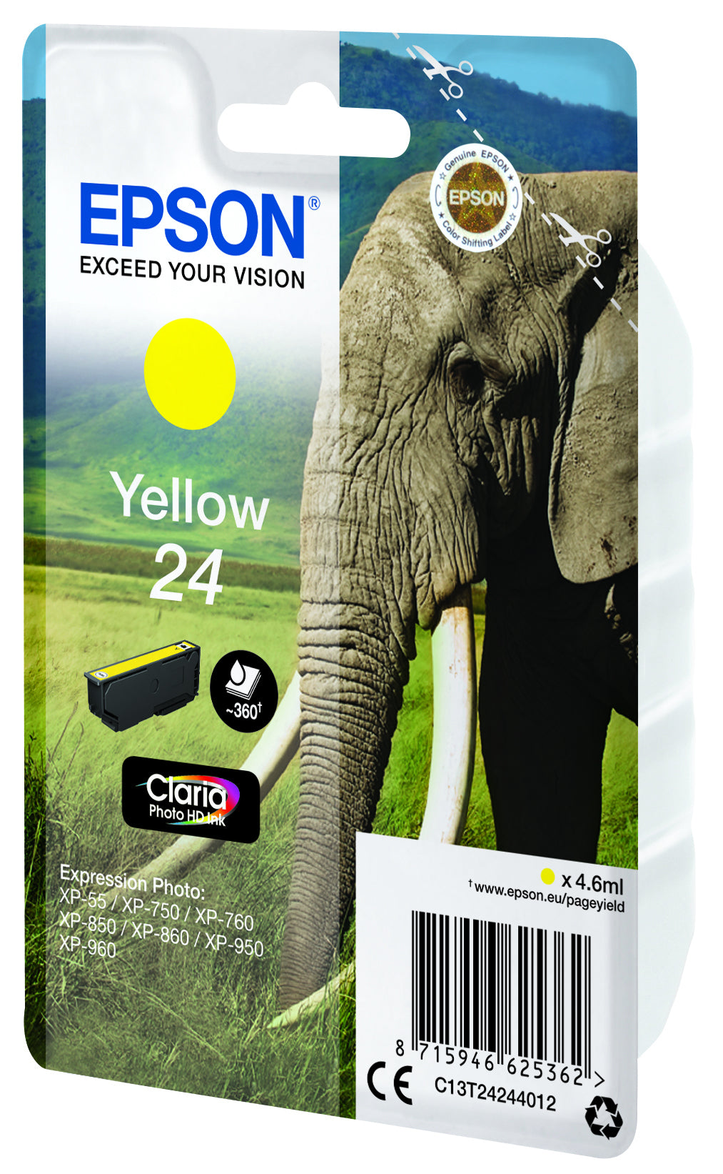 Epson Elephant Encre jaune Claria Photo HD Éléphant 24