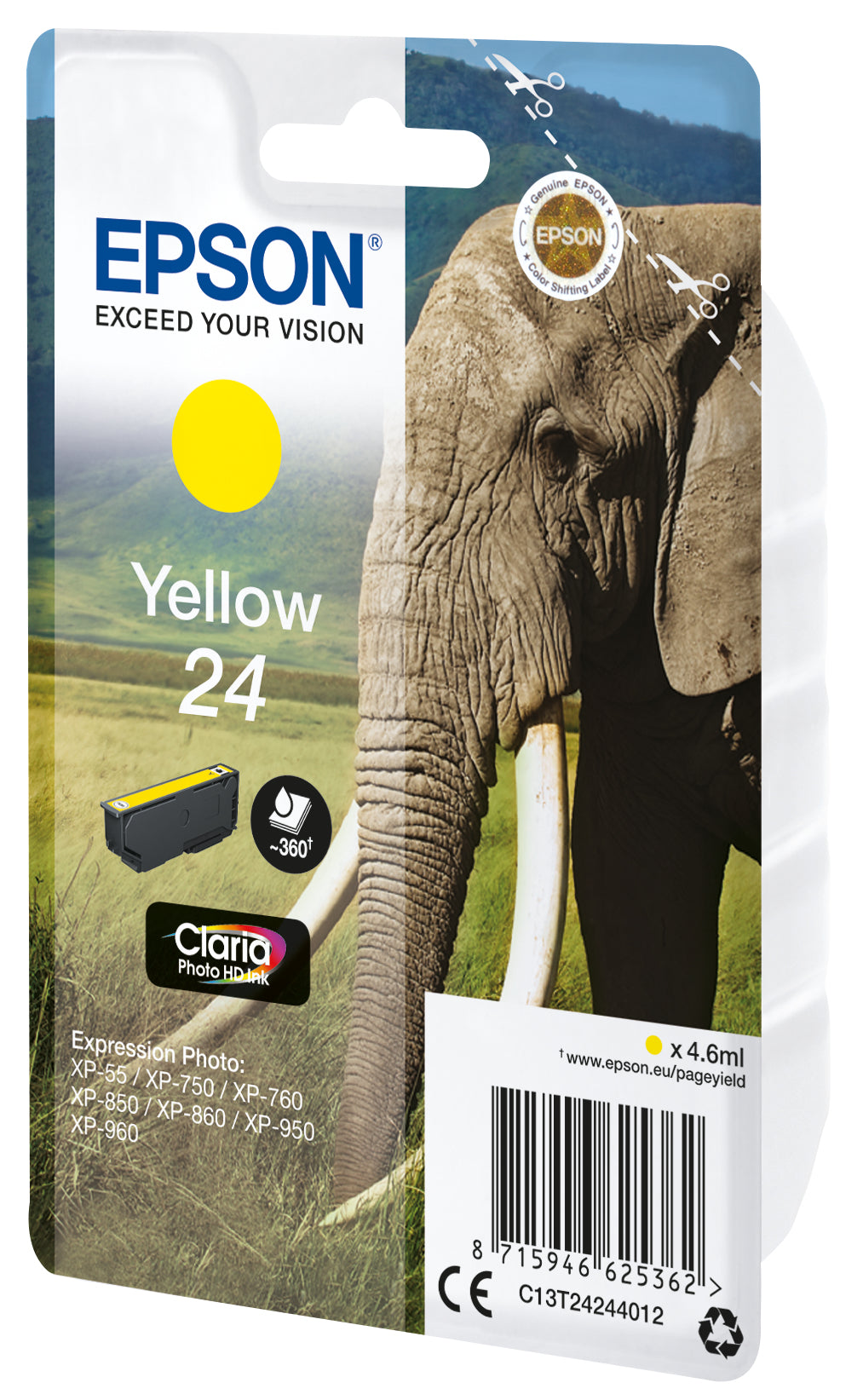 Epson Elephant Encre jaune Claria Photo HD Éléphant 24