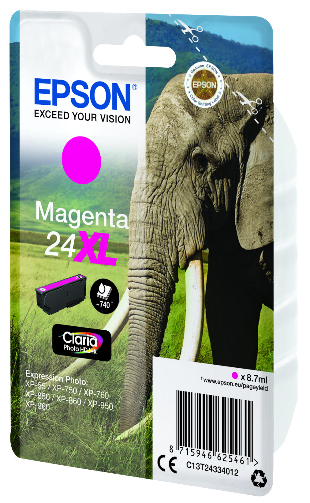 Epson Elephant Cartouche "Eléphant" - Encre Claria Photo HD M (XL)