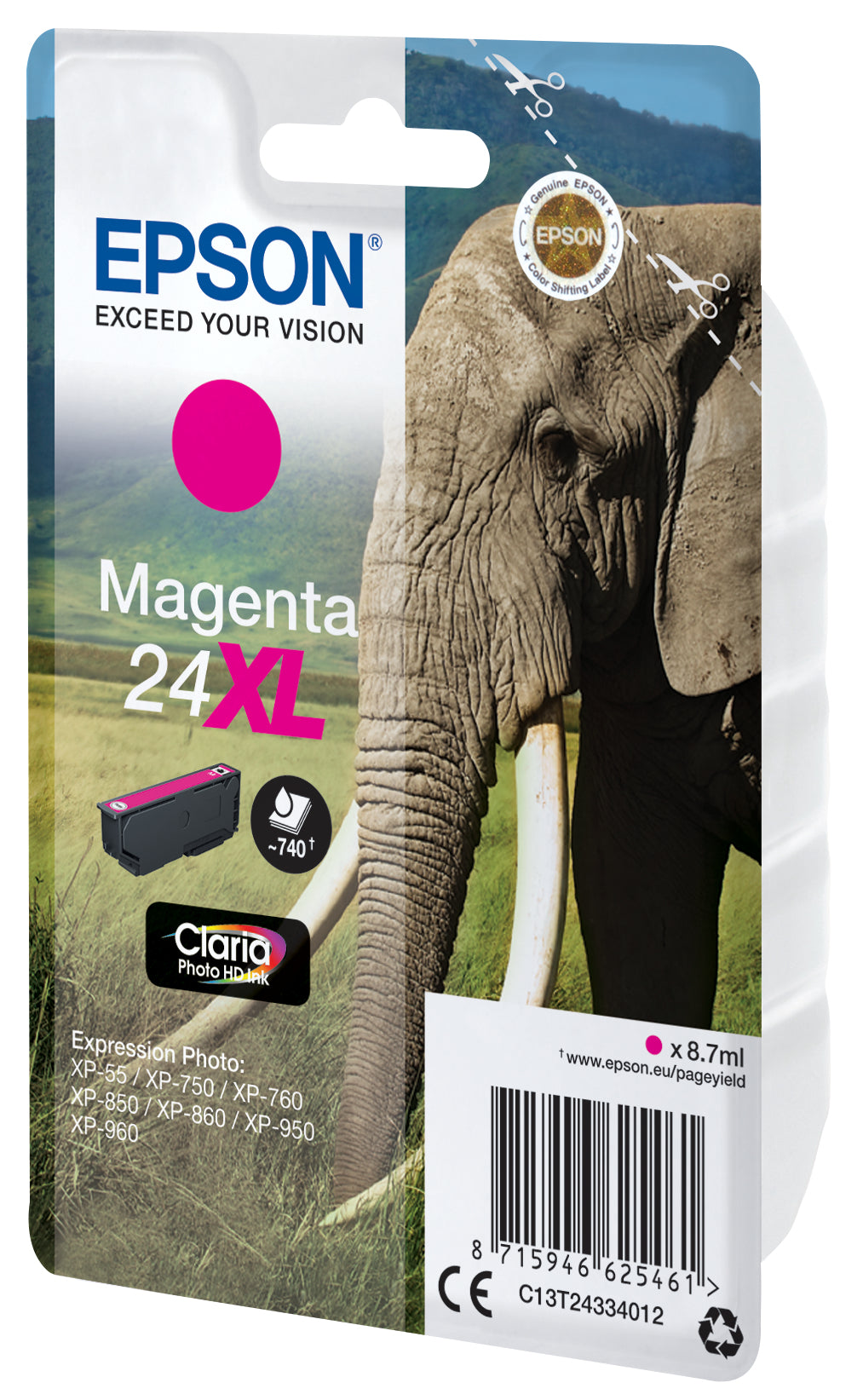 Epson Elephant Cartouche "Eléphant" - Encre Claria Photo HD M (XL)