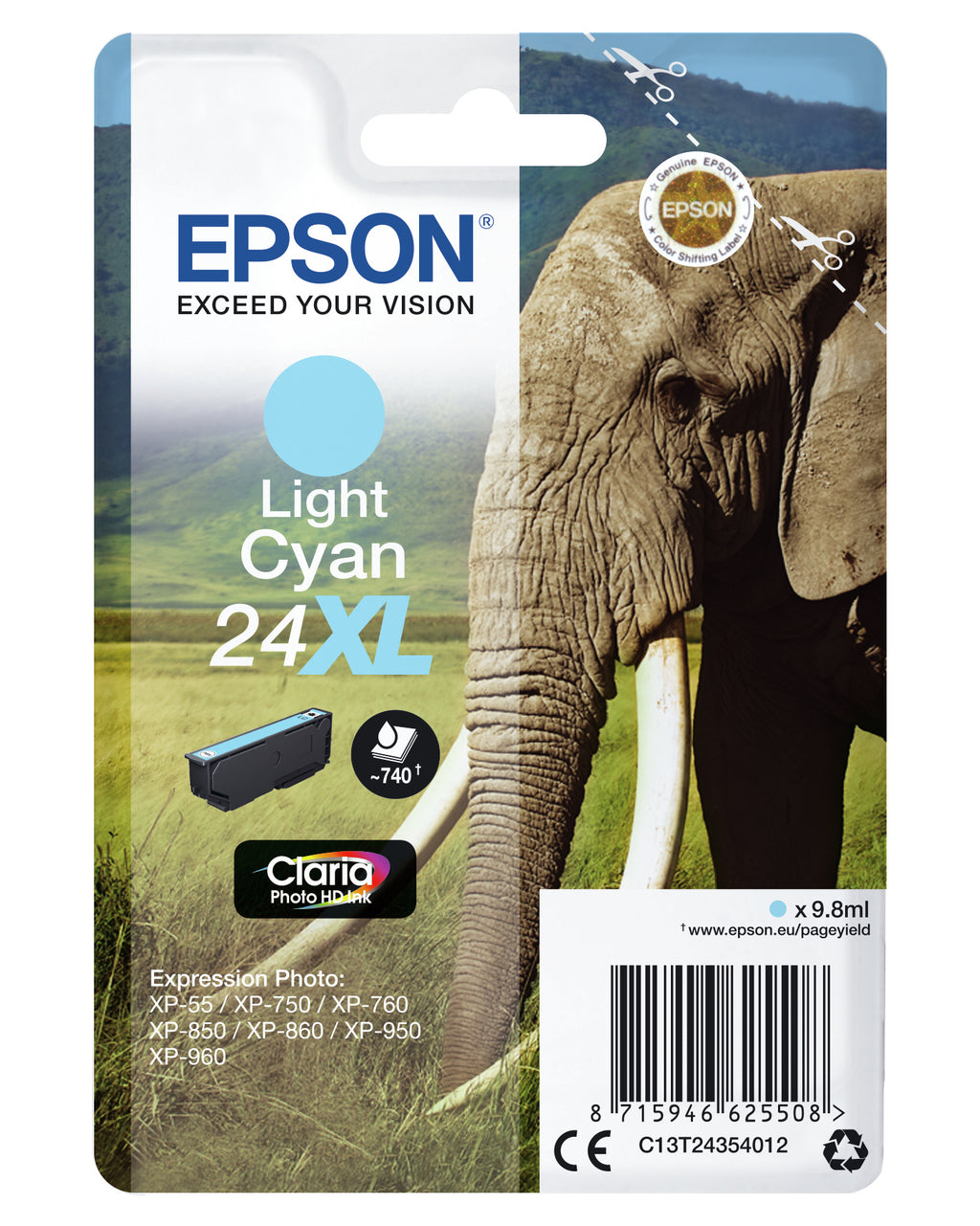 Epson Elephant Cartouche "Eléphant" - Encre Claria Photo HD Cc (XL)