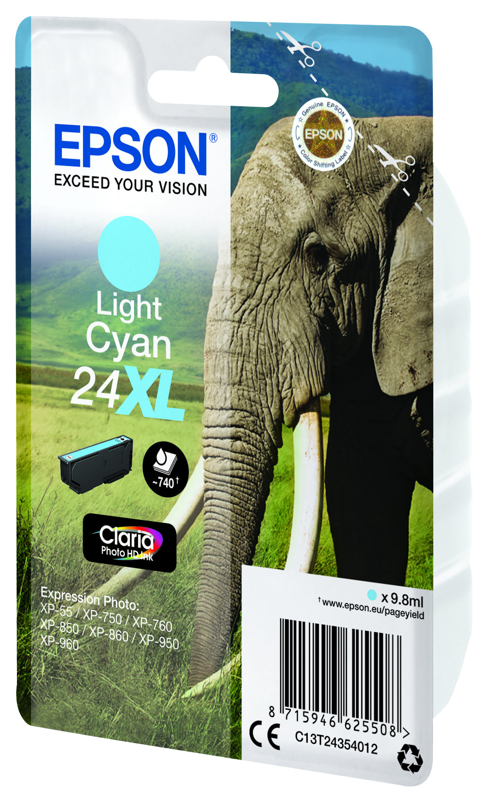 Epson Elephant Cartouche "Eléphant" - Encre Claria Photo HD Cc (XL)