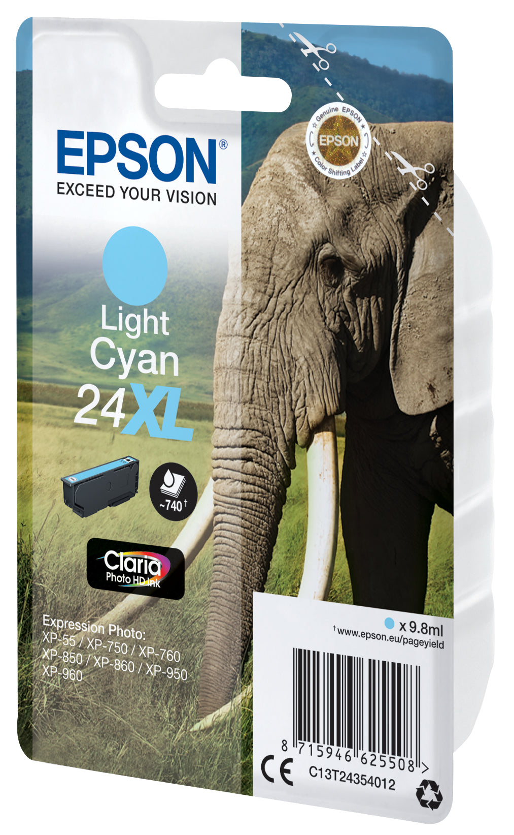 Epson Elephant Cartouche "Eléphant" - Encre Claria Photo HD Cc (XL)