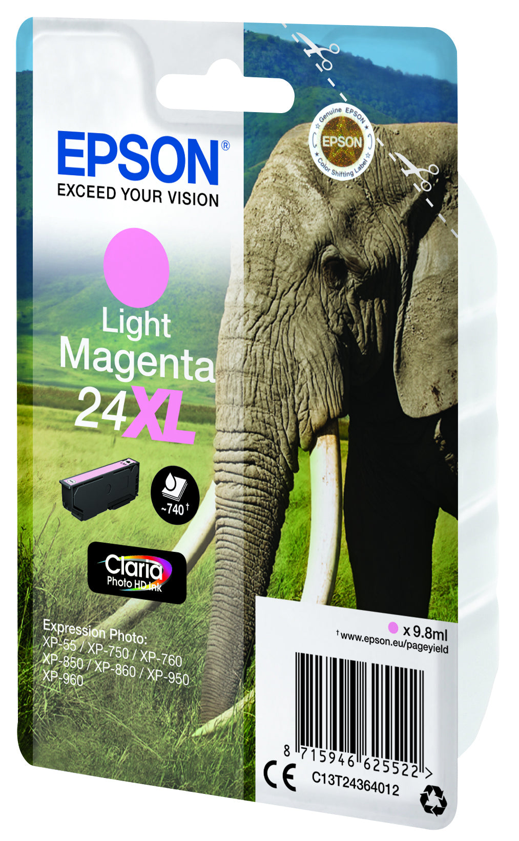Epson Elephant Cartouche "Eléphant" - Encre Claria Photo HD Mc (XL)
