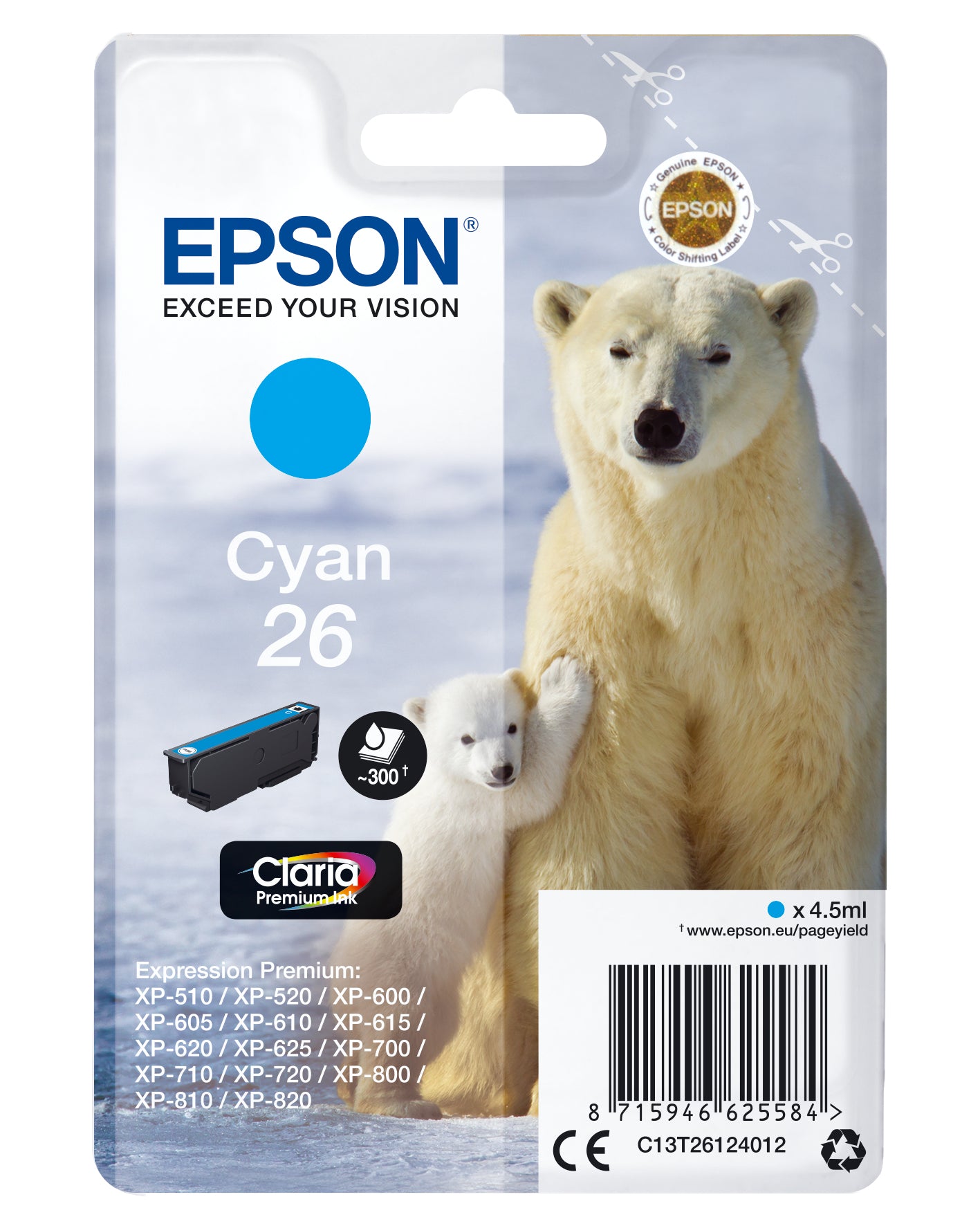 Epson Polar bear Cartouche "Ours Polaire" - Encre Claria Premium C
