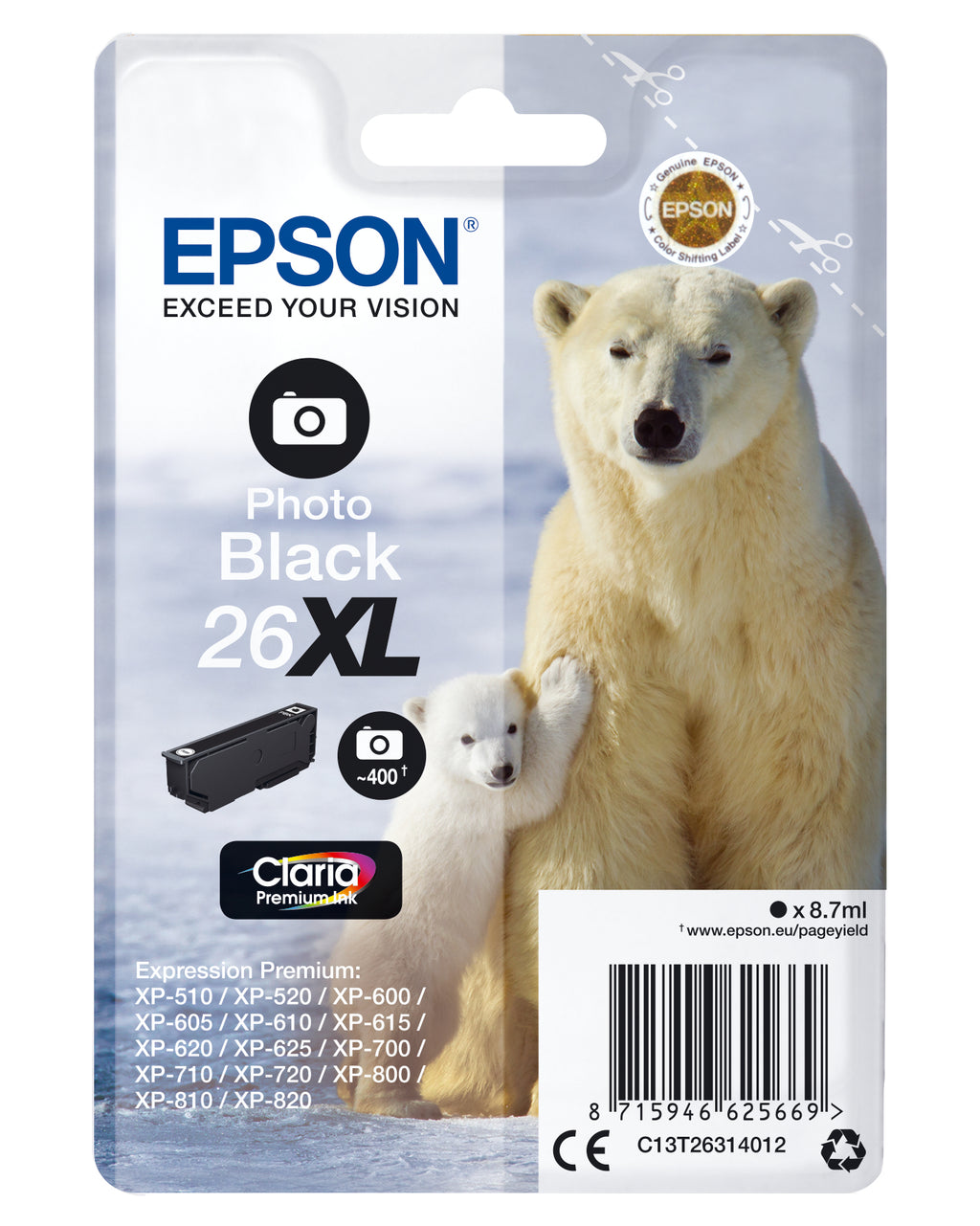 Epson Polar bear Cartouche "Ours Polaire" - Encre Claria Premium N Photo (XL)
