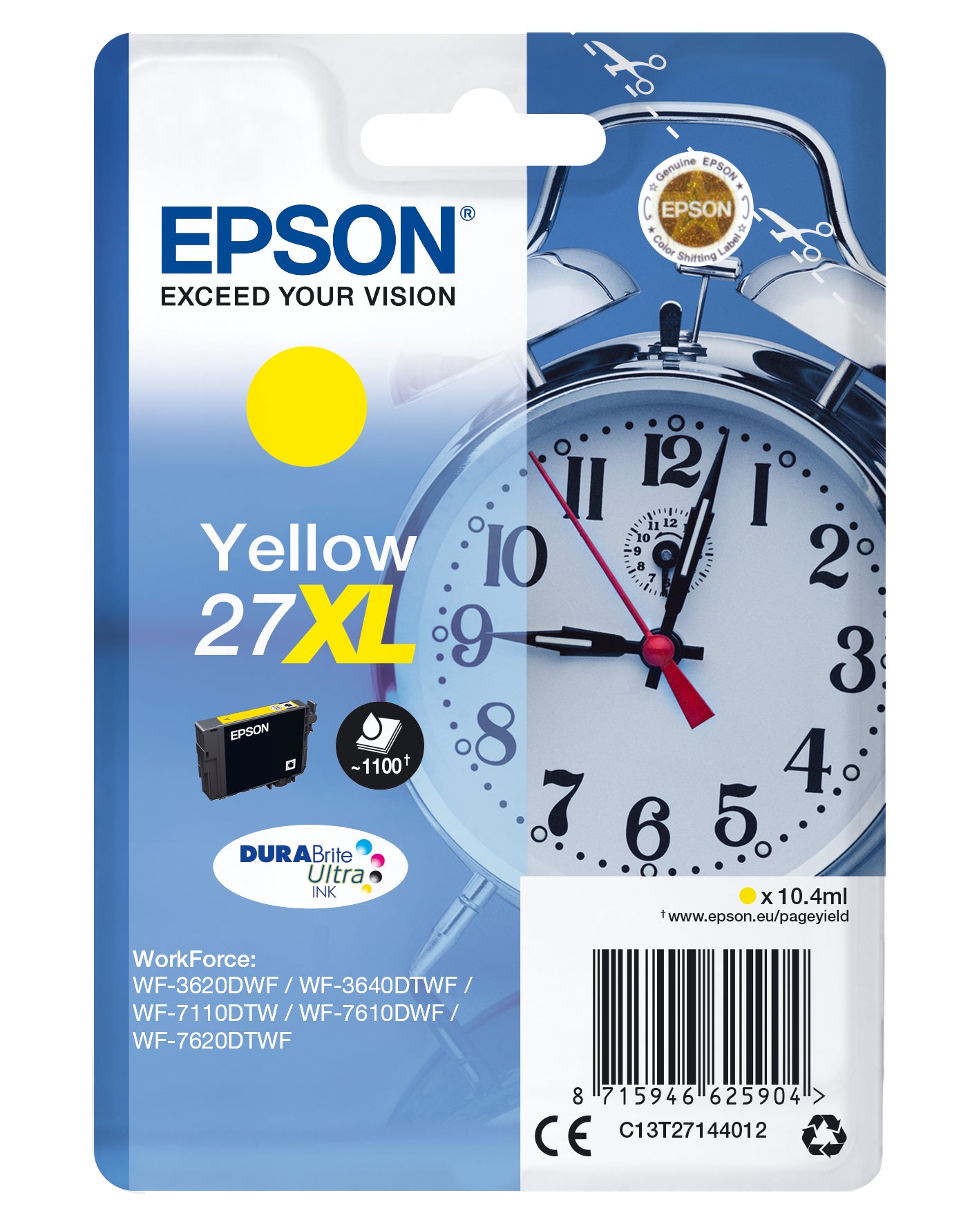 Epson Alarm clock Cartouche "Réveil" 27XL - Encre DURABrite Ultra J