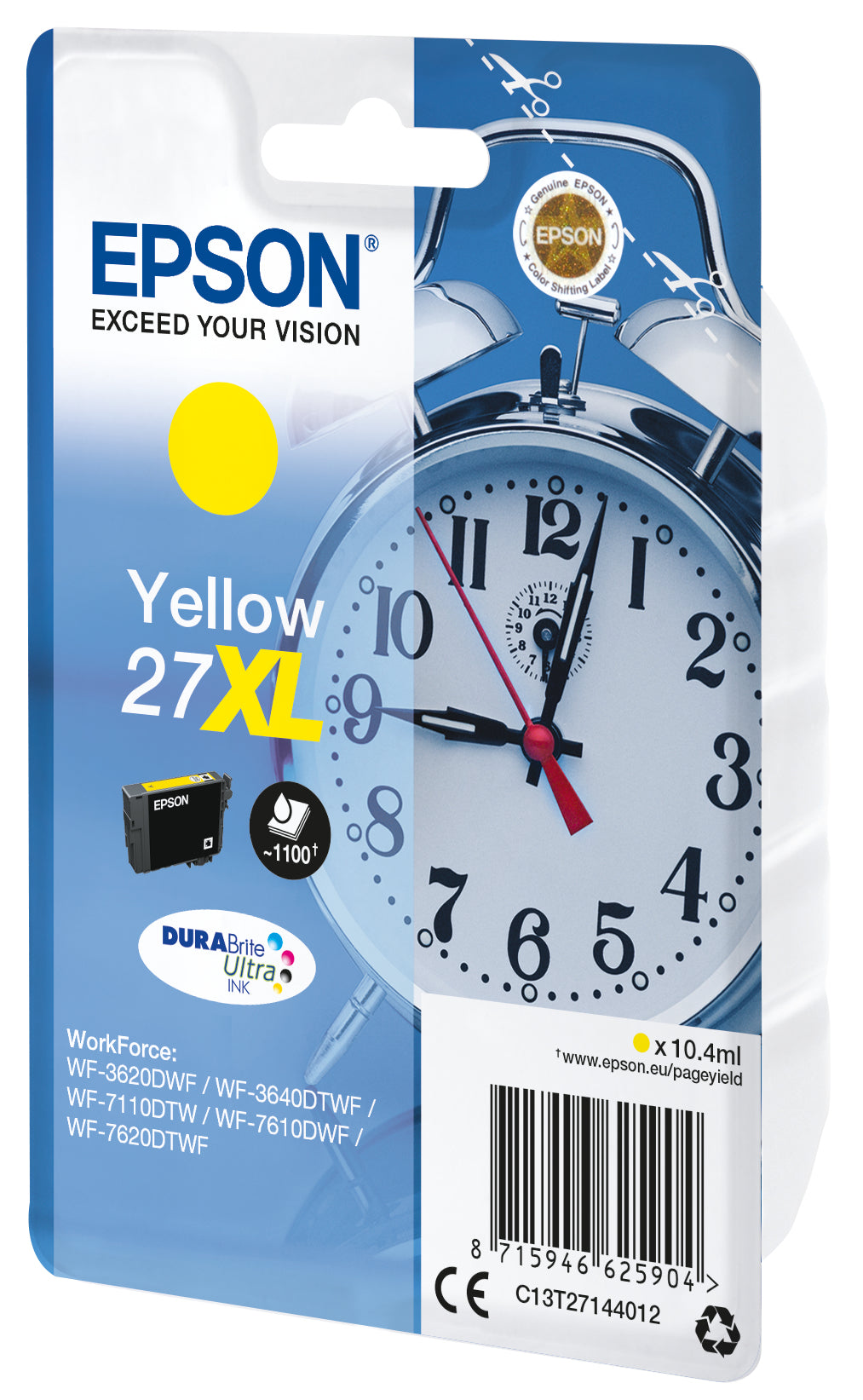 Epson Alarm clock Cartouche "Réveil" 27XL - Encre DURABrite Ultra J