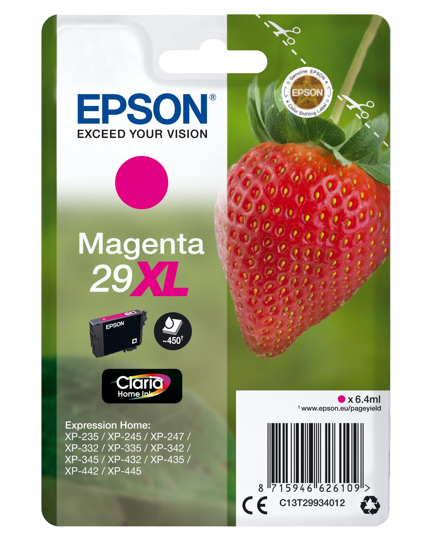 Epson Strawberry Cartouche "Fraise" 29XL - Encre Claria Home M