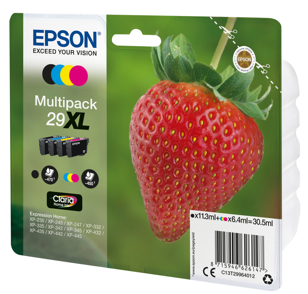 Epson Strawberry Multipack "Fraise" 29XL - Encre Claria Home N,C,M,J