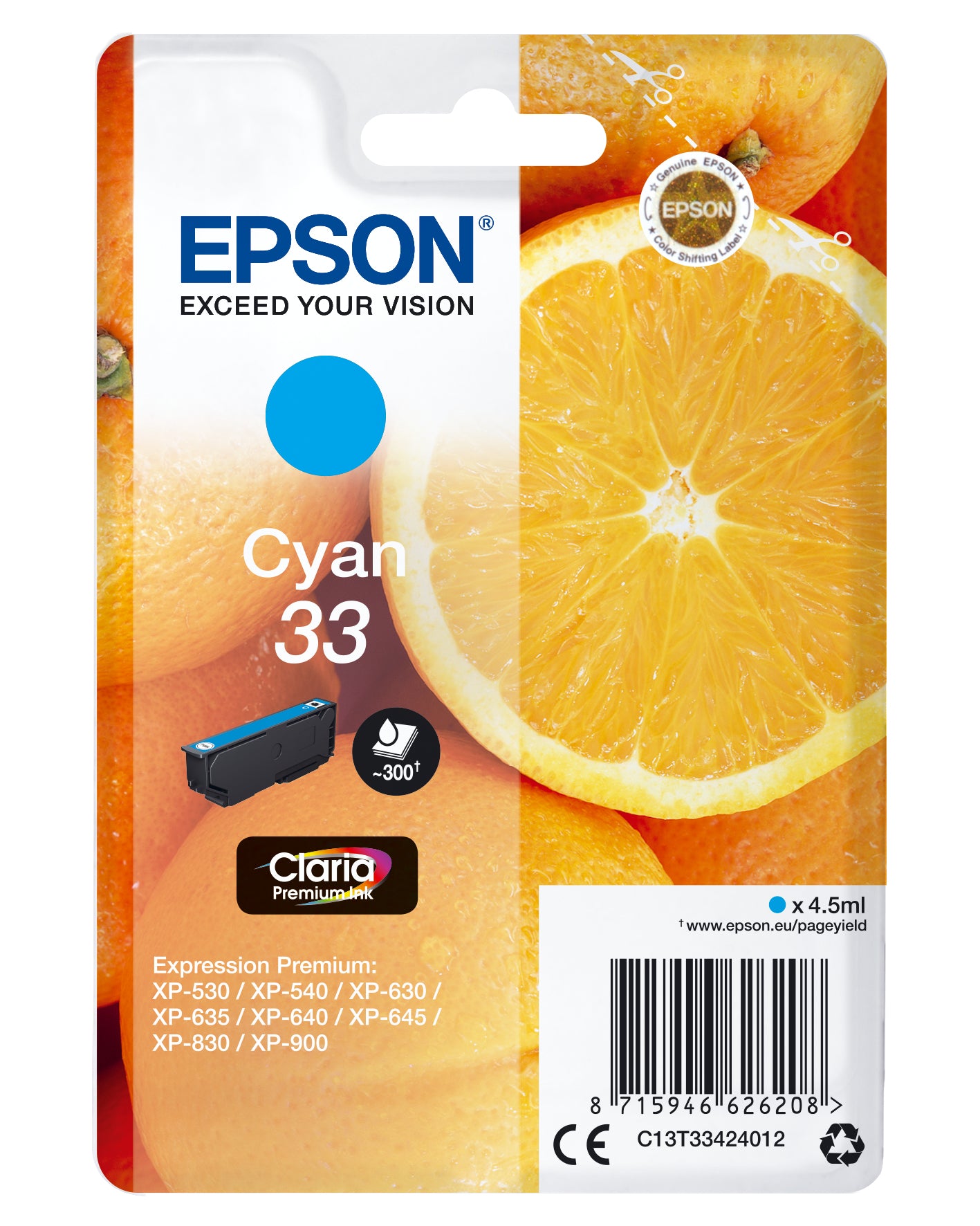 Epson Oranges Cartouche " " - Encre Claria Premium C