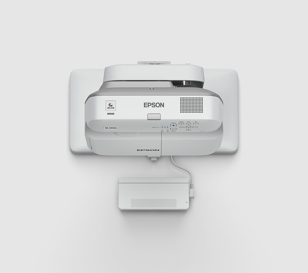 Epson EB-695Wi Projecteur à focale ultra courte 3500 ANSI lumens 3LCD WXGA (1280x800) Blanc, Gris
