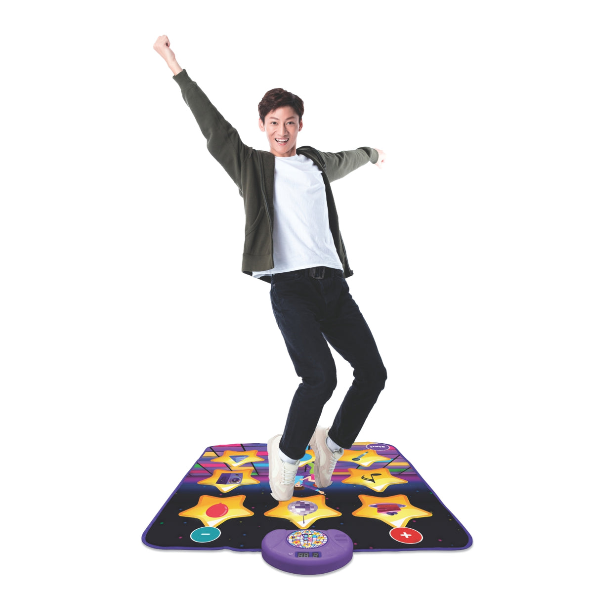 Lexibook Tapis de Danse Électronique Lumineux Bluetooth 6 Jeux Inclus