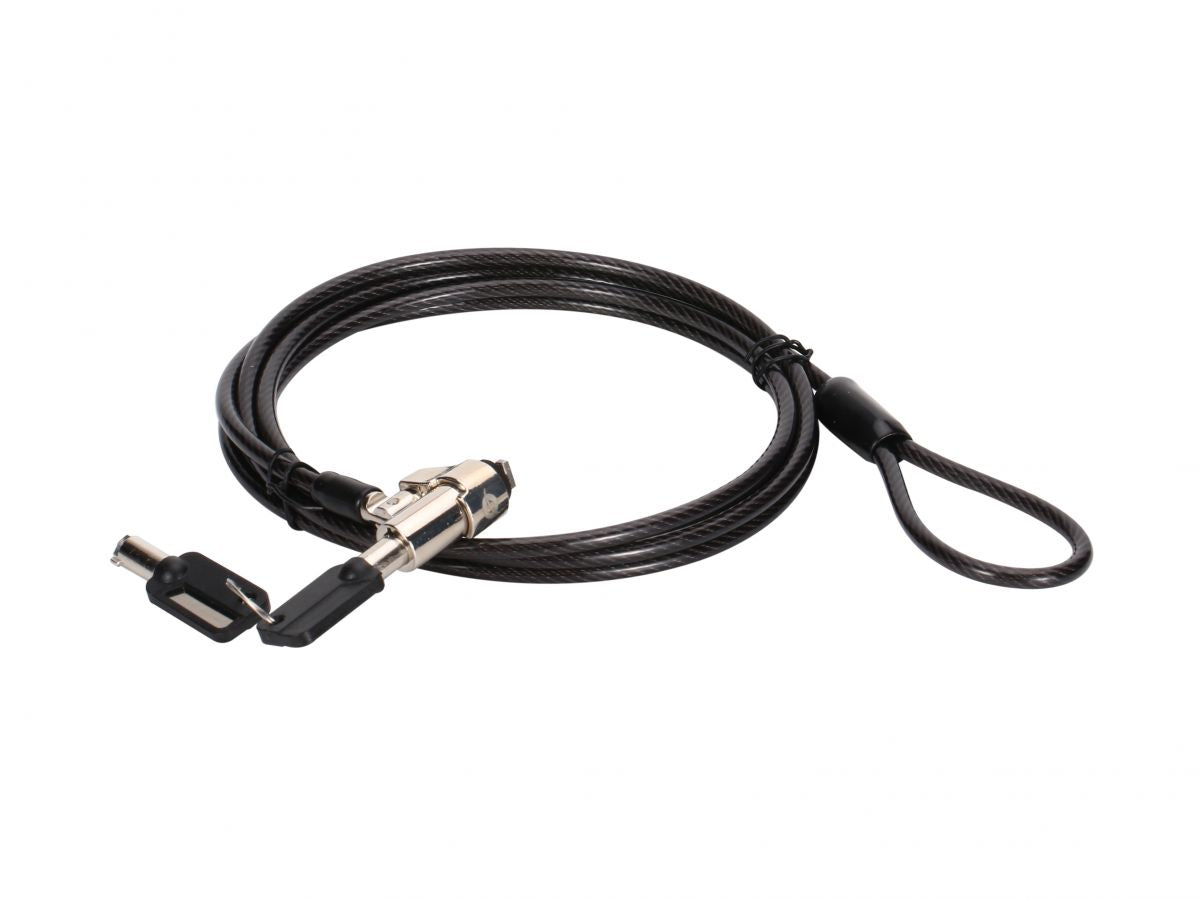 Conceptronic CUSTODIO02BS Câble Antivol pour Ordinateur Portable, Noir, 1,8 m