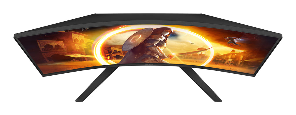 AOC G4 CQ32G4VE écran plat de PC 80 cm (31.5") 2560 x 1440 pixels Quad HD LCD Noir, Gris