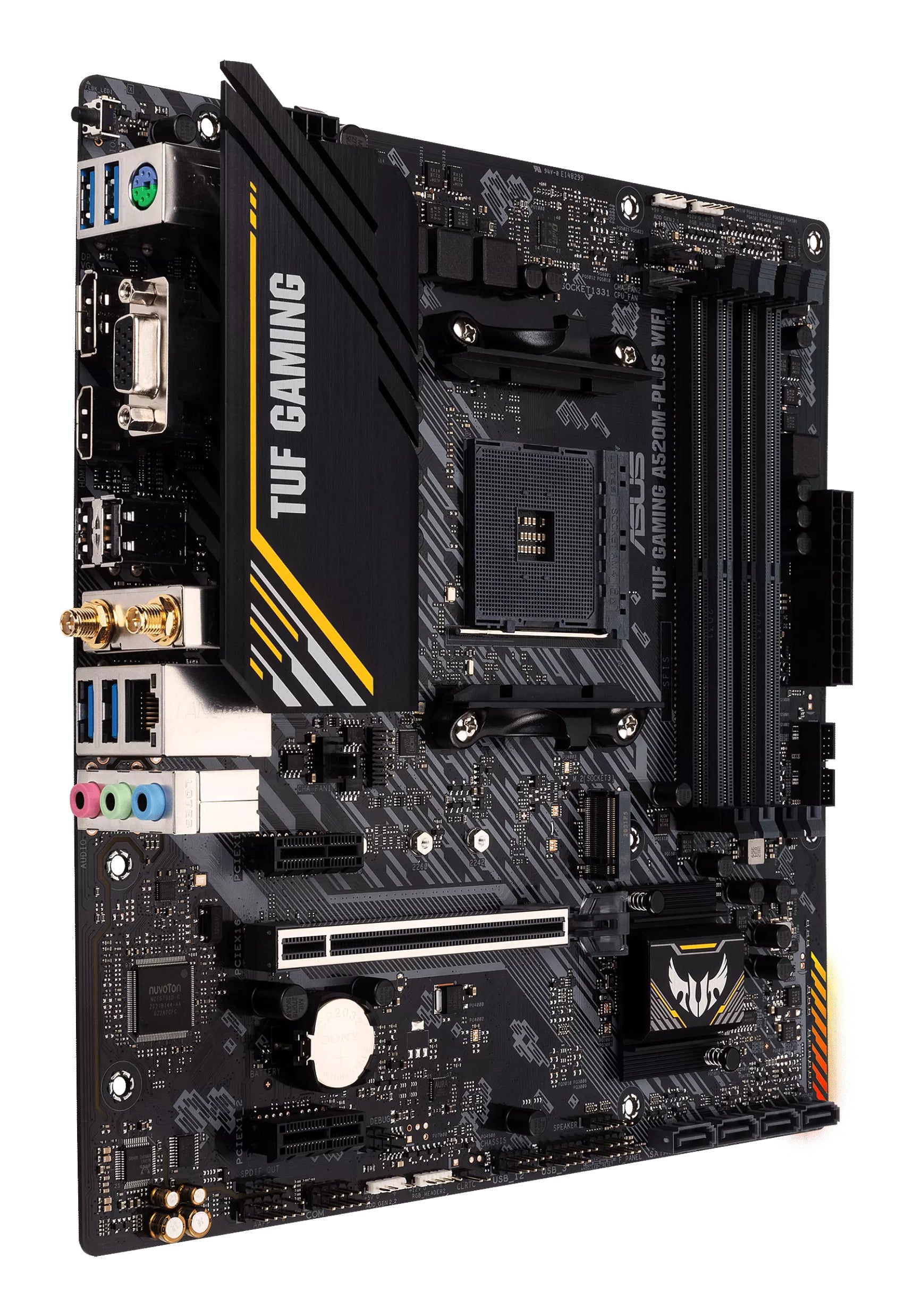 ASUS TUF GAMING A520M-PLUS WIFI AMD A520 Emplacement AM4 micro ATX