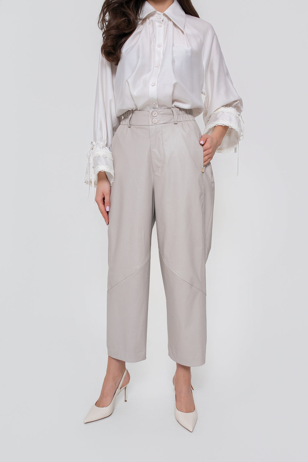 Pantalon pour femme en simili cuir