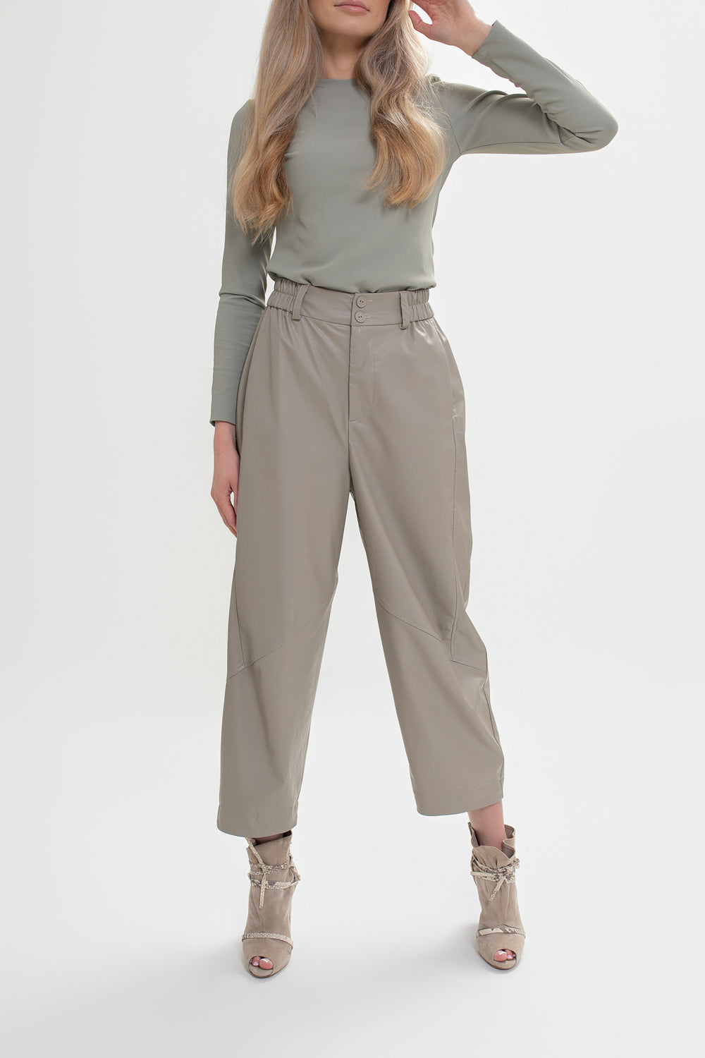 Pantalon pour femme en simili cuir