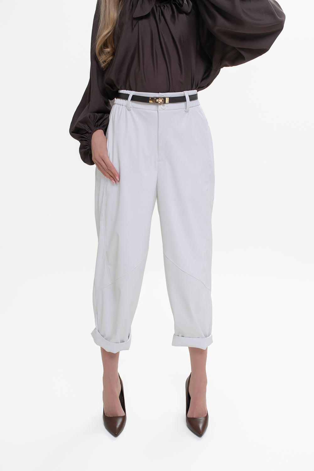 Pantalon pour femme en simili cuir